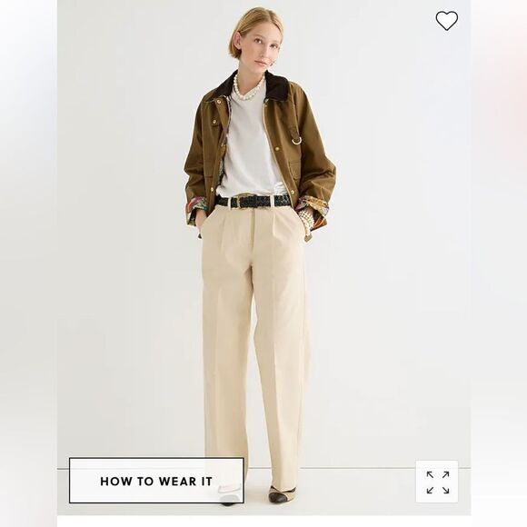 J. Crew Tall pleated capeside chino pant* - Picture 2 of 9